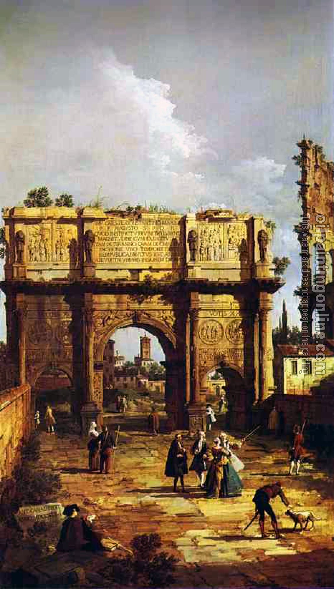 Canaletto - Rome, The Arch of Constantine